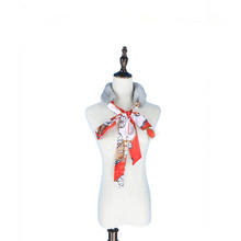 Elegant Rex Rabbit Hair Scarf Women Cute Japanese Style Cross Fur Scarves Winter Warm Decorative Fur Collar